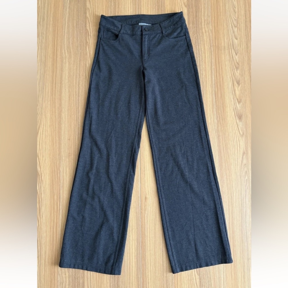 Athleta Ponte Knit Classic Pant Wmns 2 Gray Stretch Flare Office Career Comfort